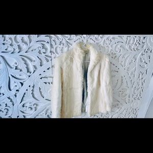 Fur Jacket Rabbit Crème Vintage